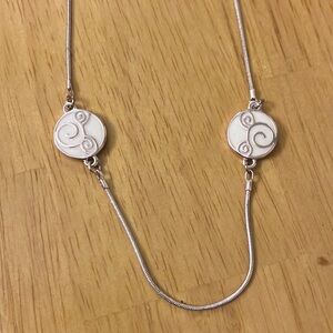 Disney Gold Enamel Swirl Necklace long